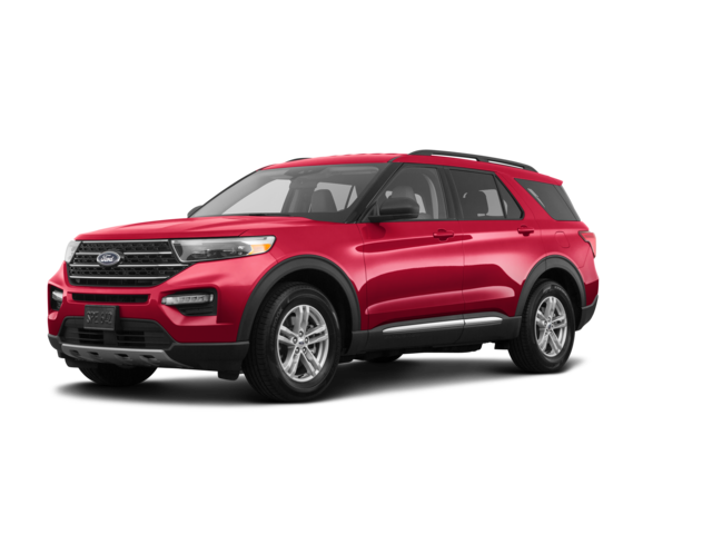 2021 New red Ford Explorer.