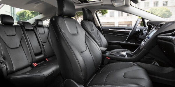 Ford Fusion front and rear seats from a side view