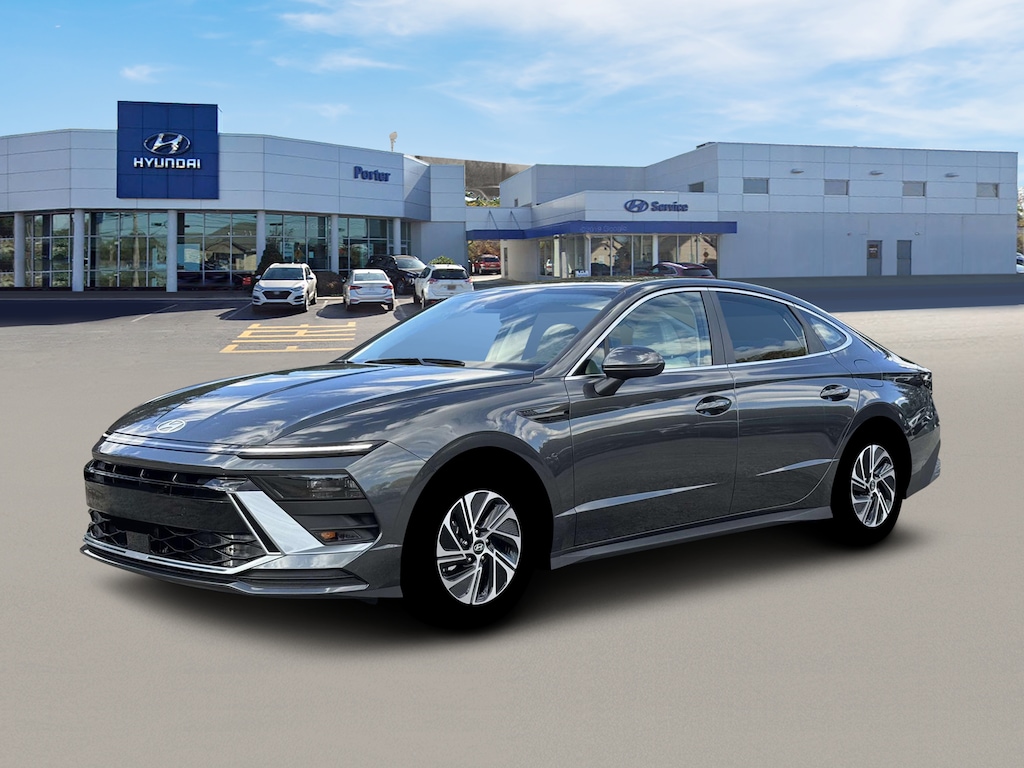 New 2026 Hyundai Sonata Hybrid Blue Sedan