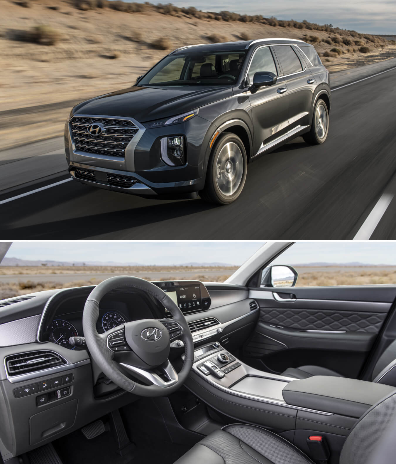 2020 Hyundai Palisade exterior and interior shown