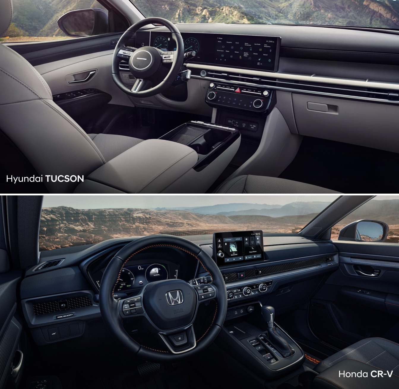 Hyundai Tucson vs. Honda CR-V interior
