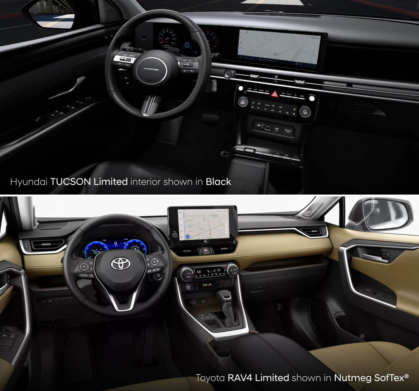 Hyundai Tucson vs. Toyota RAV4 Interior
