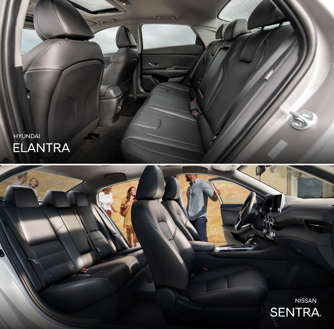 Hyundai Elantra vs. Nissan Sentra Dimensions