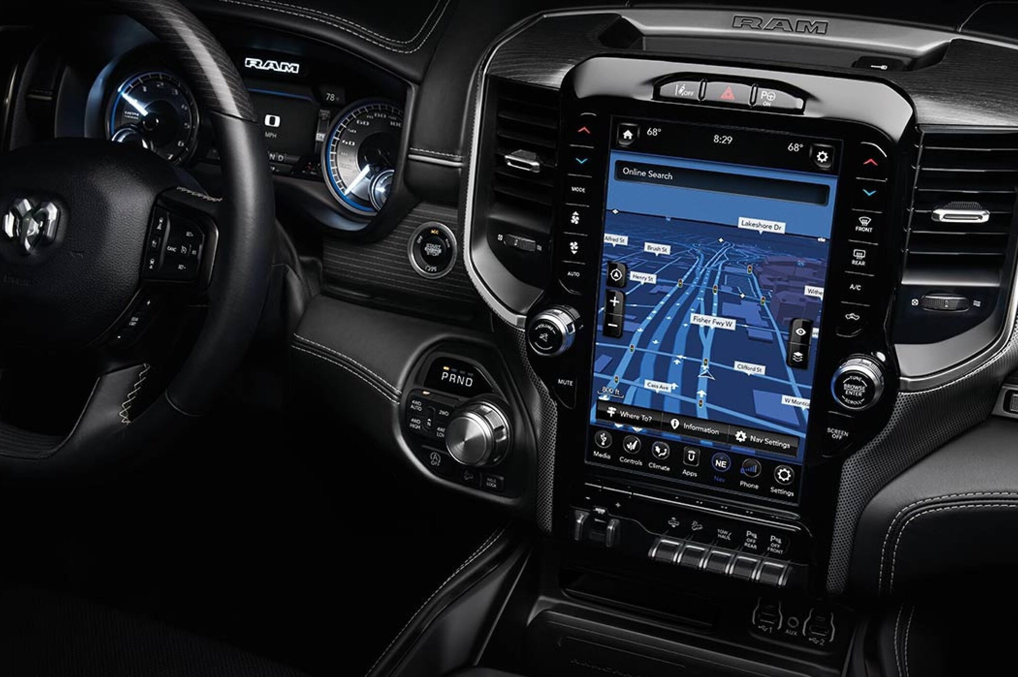 Ram 1500 12-inch touchscreen