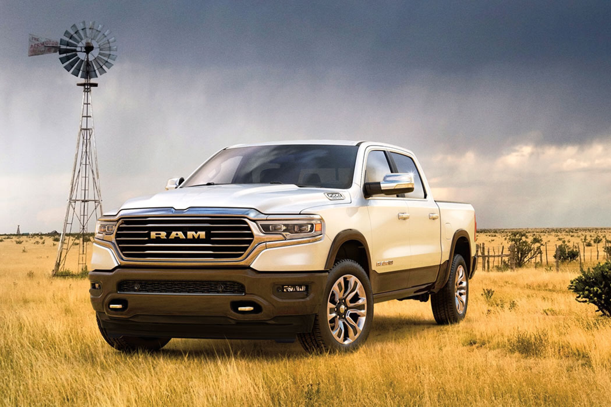 Ram 1500 Laramie Longhorn® on a farm