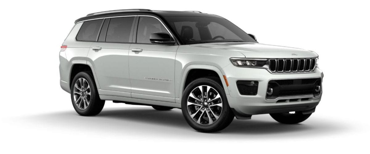 Jeep Grand Cherokee L in Bright White Clear-Coat/Black Clear-Coat duo tone