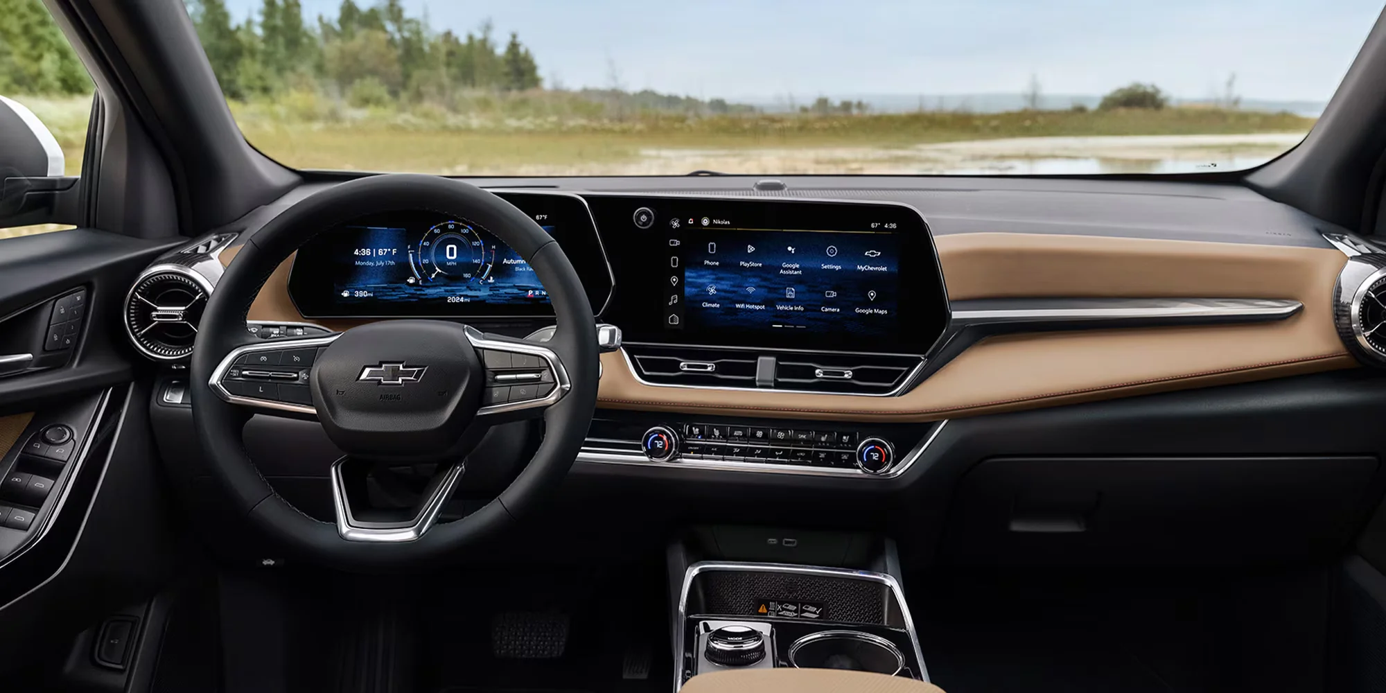 Chevy Equinox interior showing the two-row, five-passenger seating layout