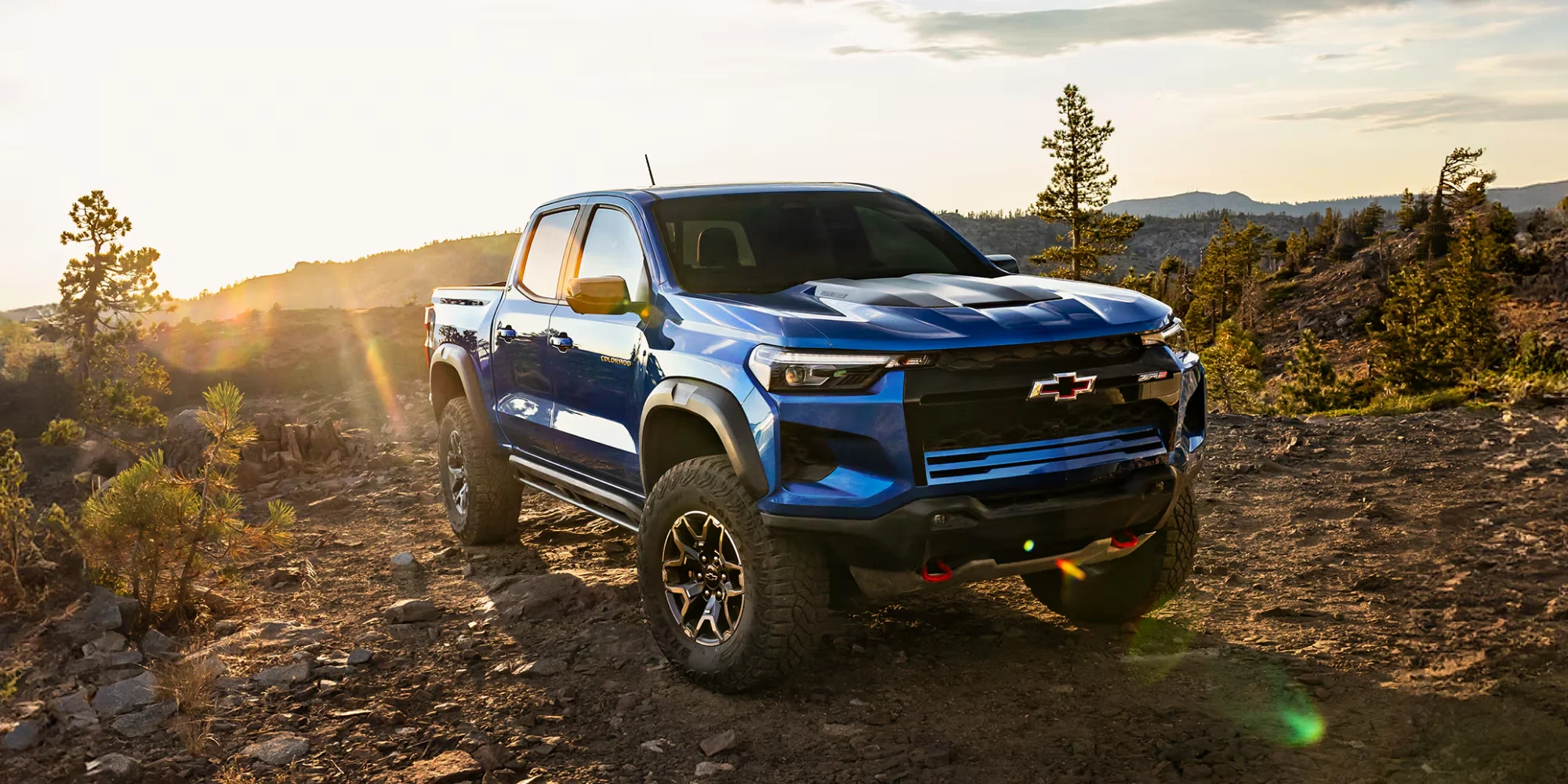 2026 Chevy Colorado on a ridge at sunset, off-road capability