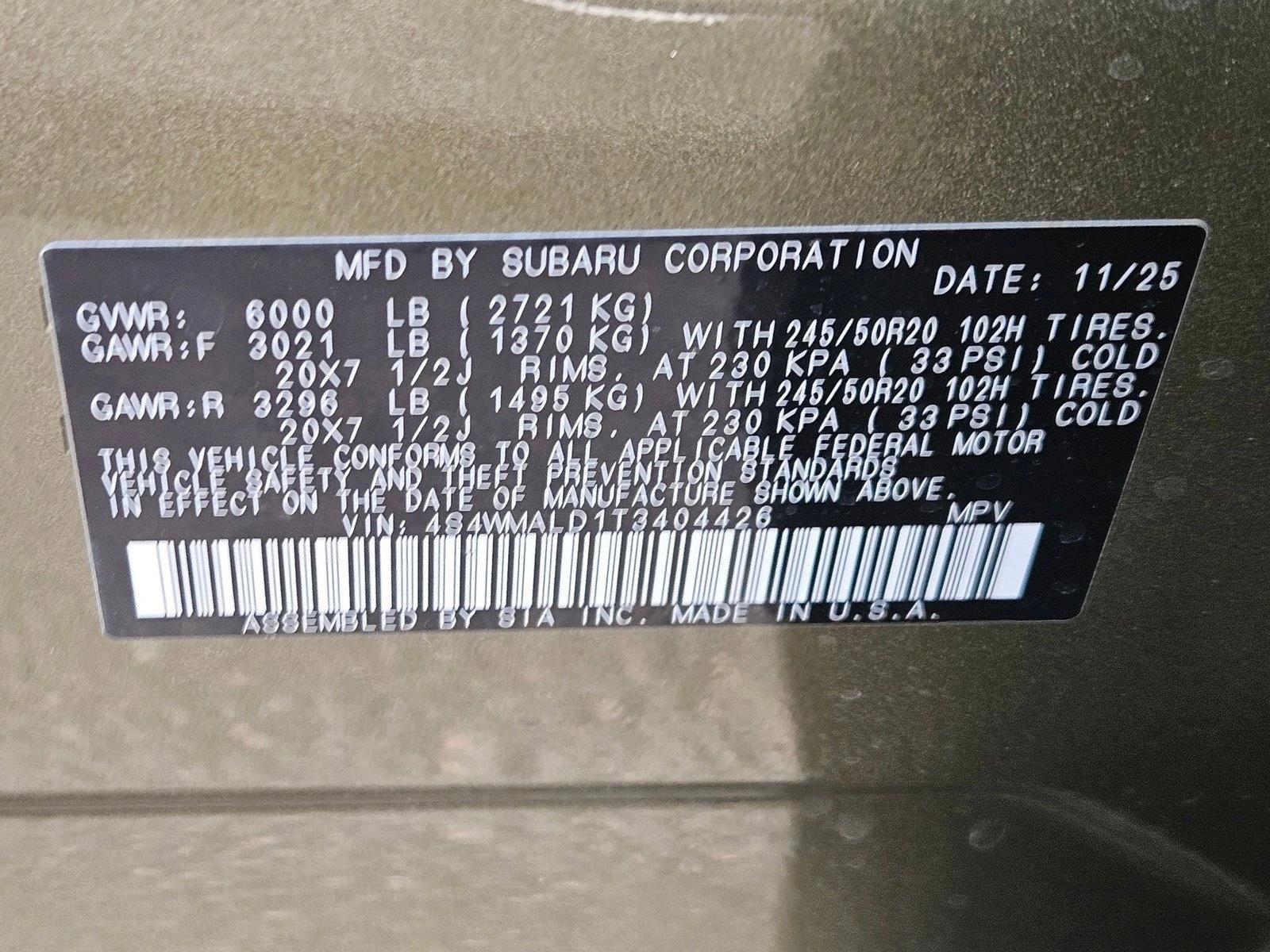 2026 Subaru Ascent Onyx Edition-Touring - Photo 18