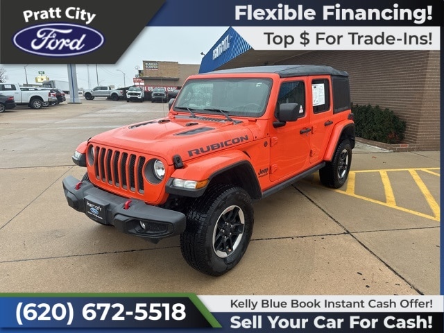 Used 2020 Jeep Wrangler Unlimited Rubicon with VIN 1C4HJXFN6LW172983 for sale in Pratt, KS