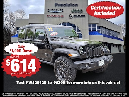 2023 Jeep Wrangler 4-Door Willys 4x4 Sport Utility