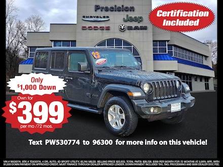 2023 Jeep Wrangler 4-Door Sport S 4x4 Sport Utility