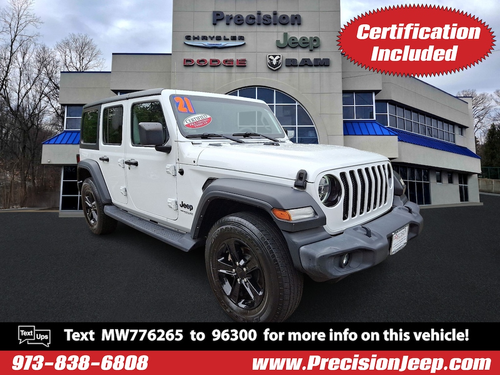 Certified 2021 Jeep Wrangler Unlimited Sport Altitude 4x4 Sport Utility