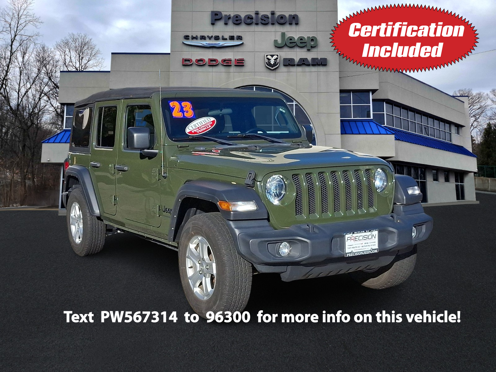 2023 Jeep Wrangler 4-Door Sport S 4x4 Sport Utility