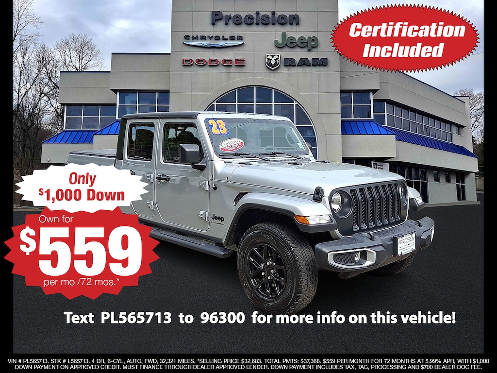 Used 2023 Jeep Gladiator Sport S 4x4 Crew Cab