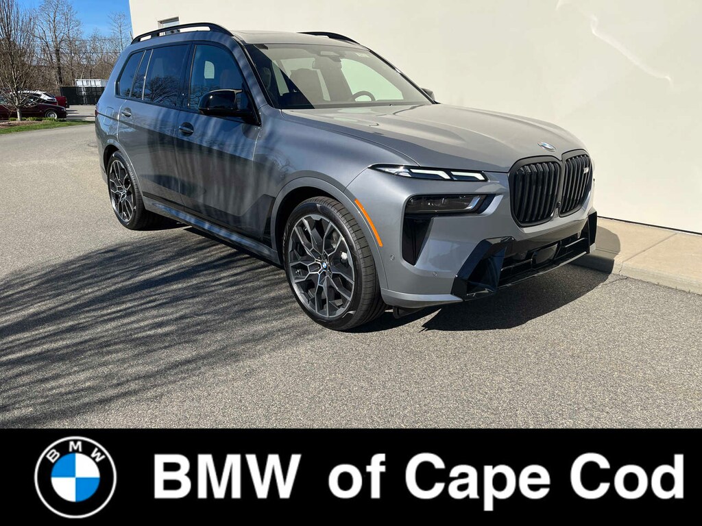 New 2025 BMW X7 M60i SUV in Skyscraper Gray For Sale BMW of Cape Cod in Hyannis MA. Stock B6938