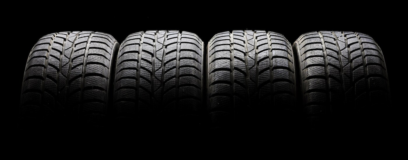 A row of tires is shown.
