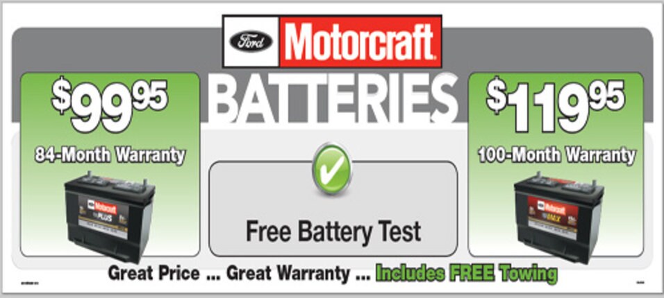 Motorcraft Battery Warranty Chart