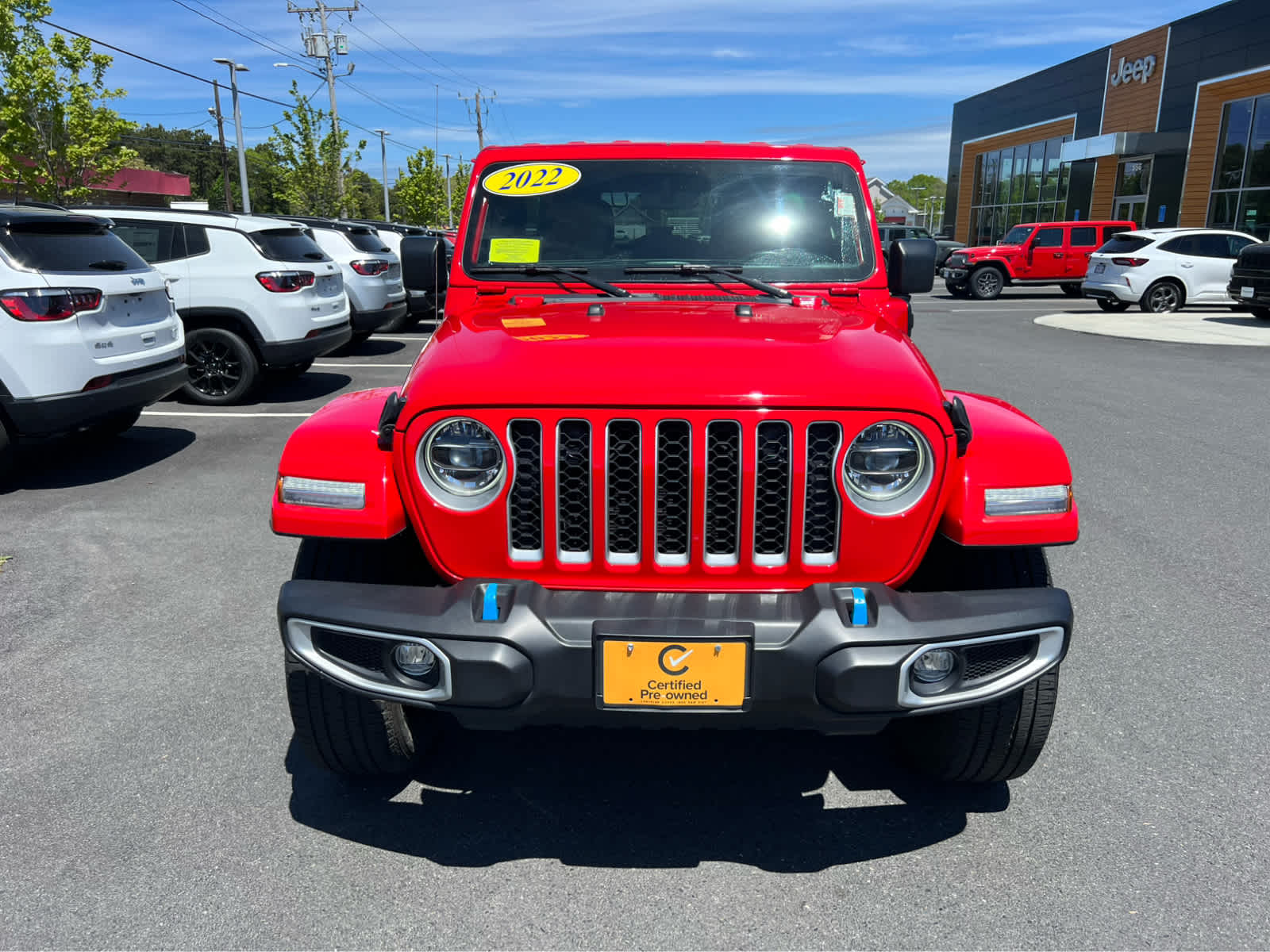 Used 2022 Jeep Wrangler Unlimited Sahara 4XE with VIN 1C4JJXP69NW214493 for sale in Hyannis, MA