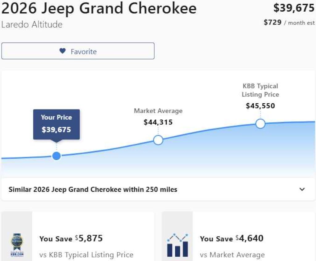 Used 2026 Jeep Grand Cherokee Laredo Altitude SUV