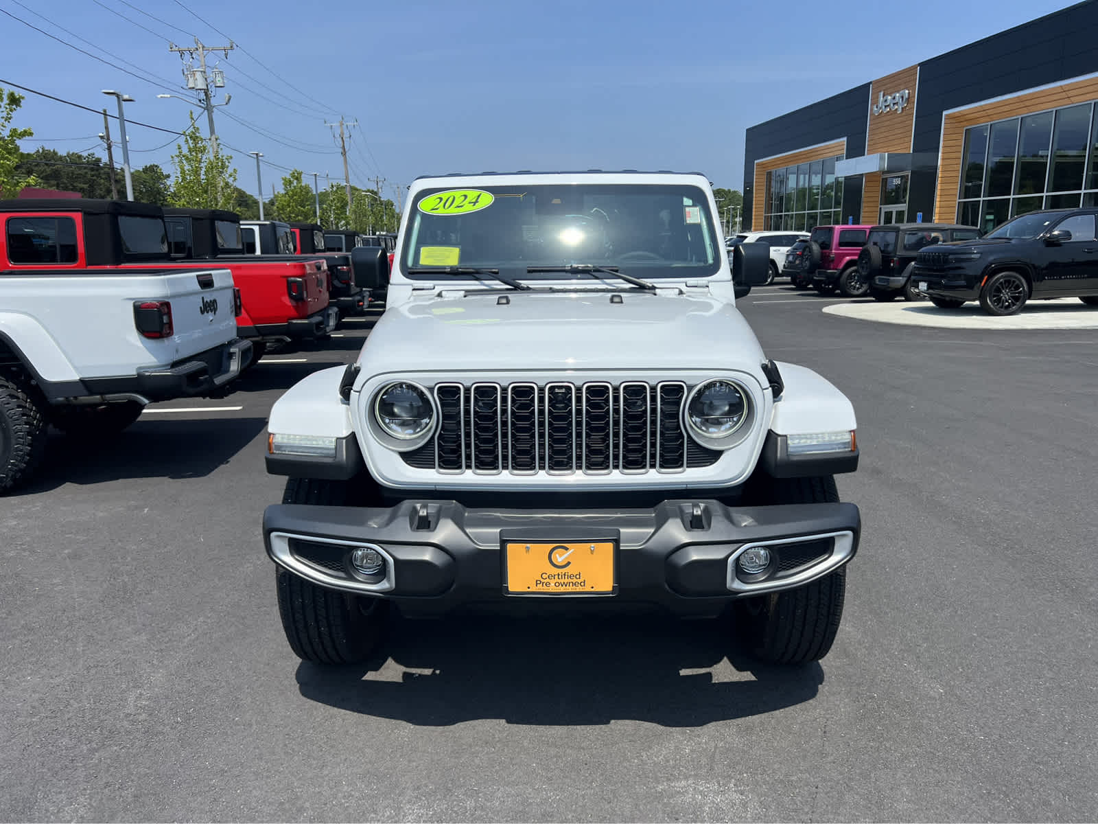 Certified 2024 Jeep Wrangler 4-Door Sahara with VIN 1C4PJXEN5RW106625 for sale in Hyannis, MA