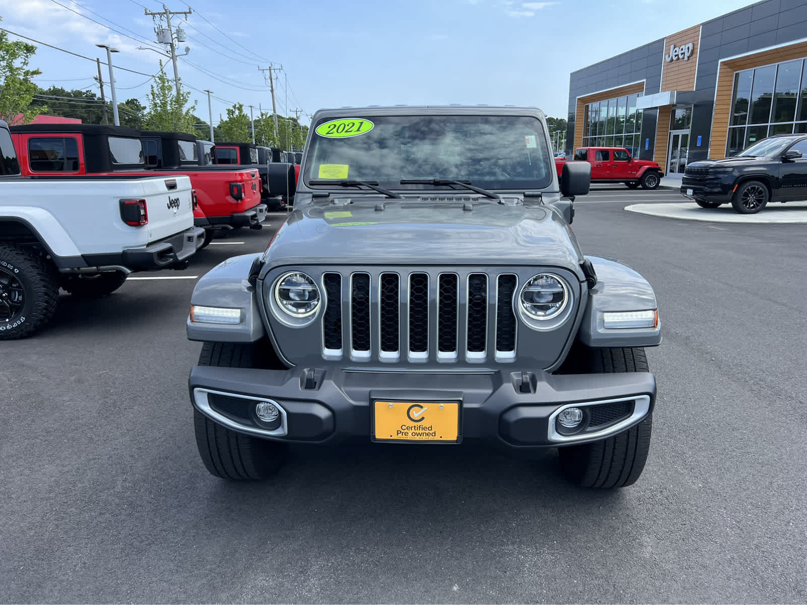 Used 2021 Jeep Wrangler Unlimited Sahara 4XE with VIN 1C4JJXP6XMW643706 for sale in Hyannis, MA