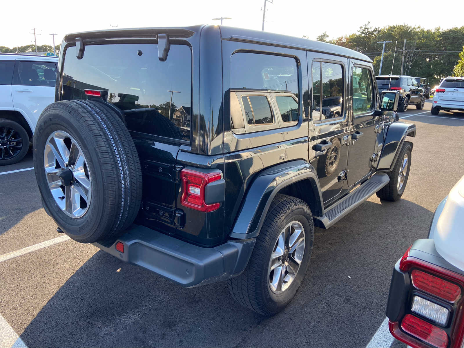 Used 2021 Jeep Wrangler Unlimited Sahara with VIN 1C4HJXEN1MW535211 for sale in Hyannis, MA