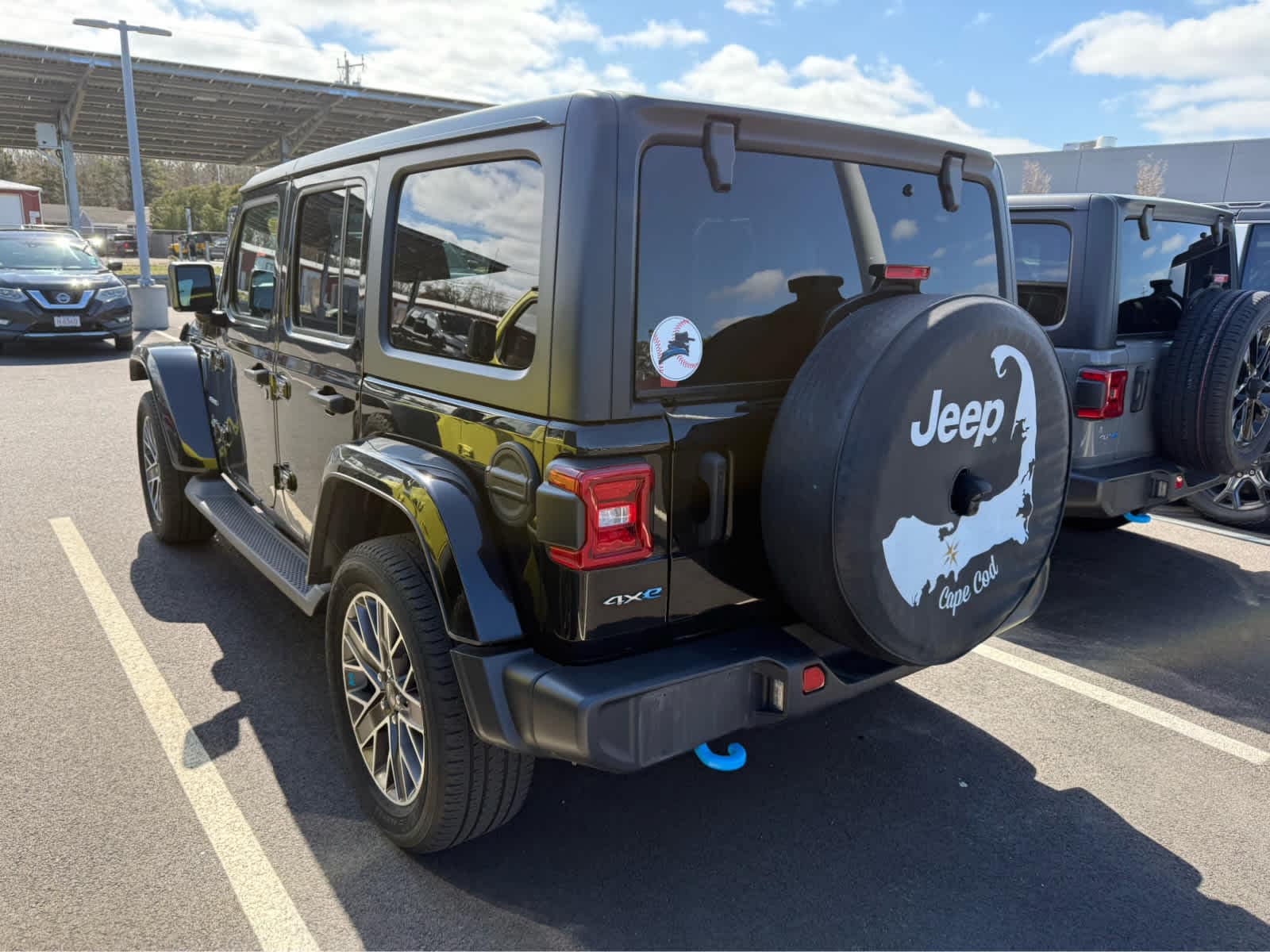 Used 2023 Jeep Wrangler 4xe Sahara 4XE with VIN 1C4JJXP6XPW690884 for sale in Barnstable, MA