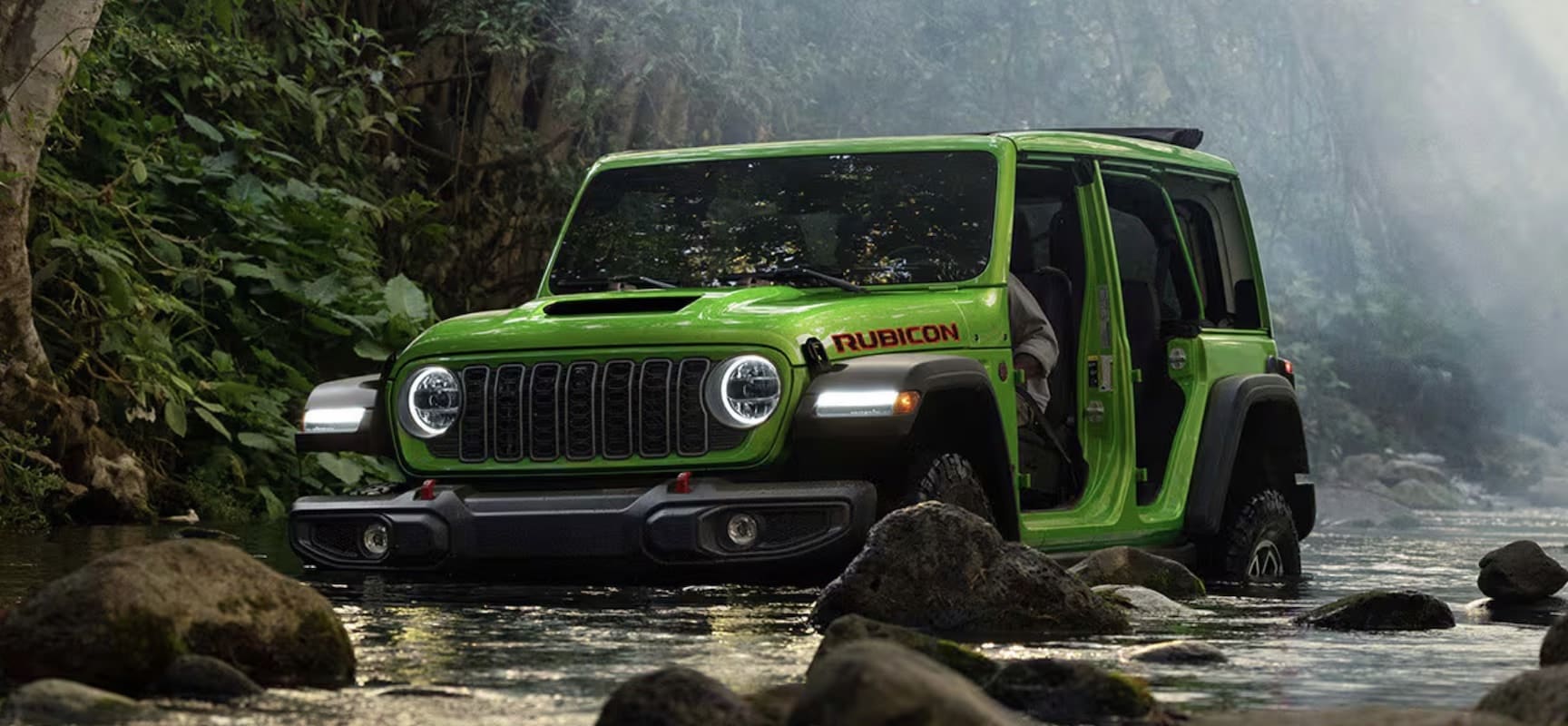 2026 Jeep Wrangler interior with 12.3-inch Uconnect touchscreen on Cape Cod