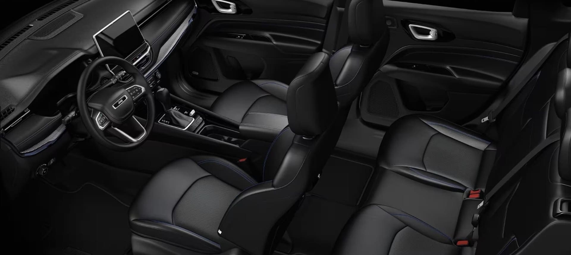 2026 Jeep Compass cargo area with the second row folded