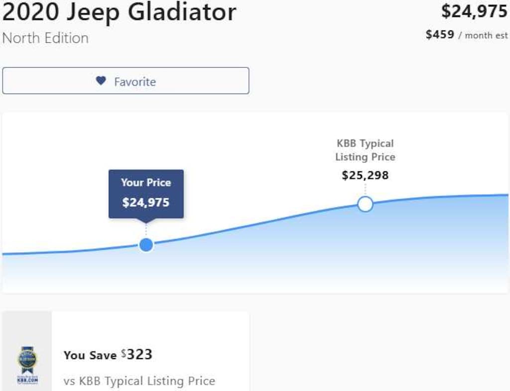 Used 2020 Jeep Gladiator North Edition 4x4 Truck Crew Cab