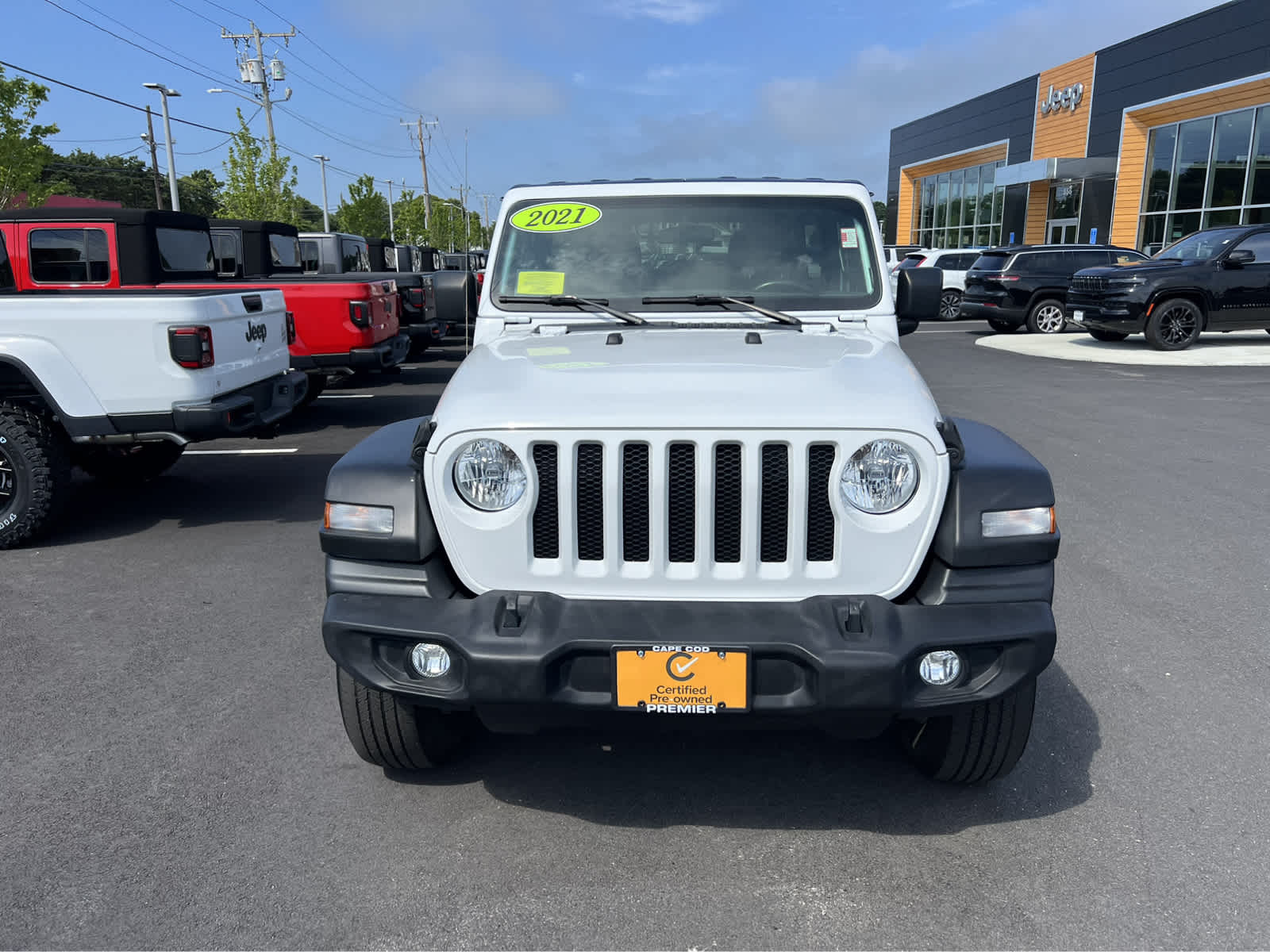 Certified 2021 Jeep Wrangler Unlimited Sport S with VIN 1C4HJXDGXMW770578 for sale in Plymouth, MA