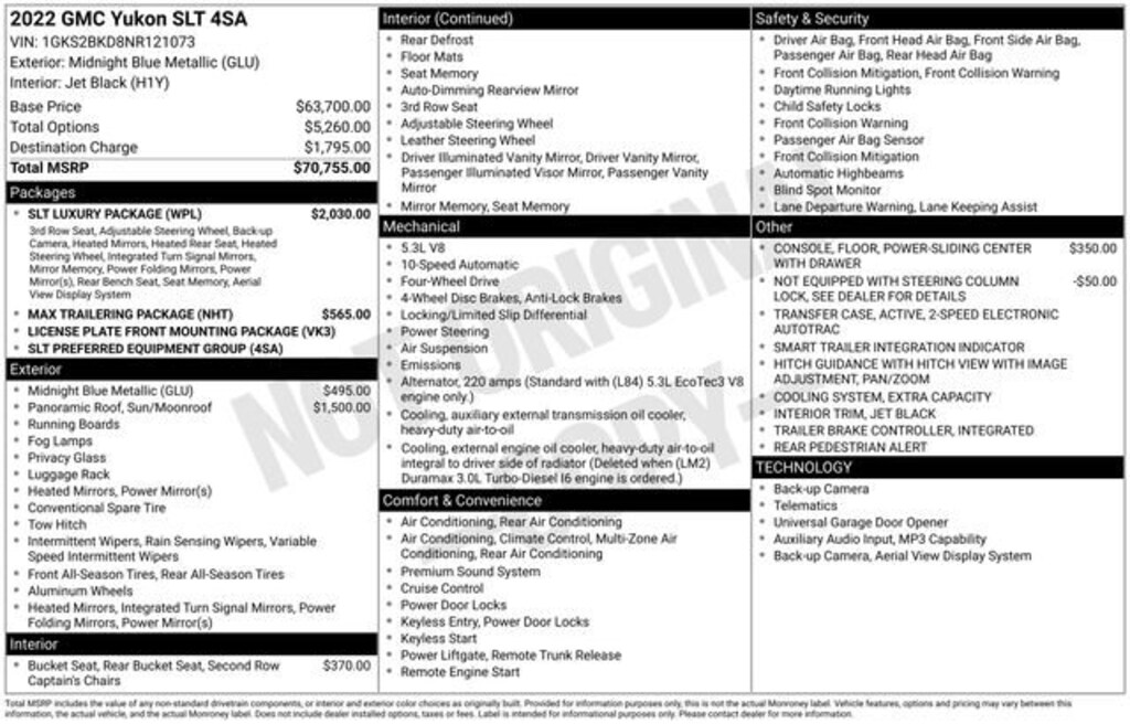 Used 2022 GMC Yukon SLT SUV