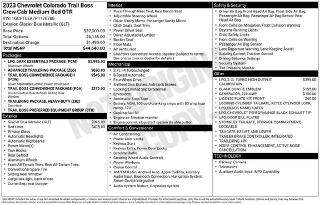 Used 2023 Chevrolet Colorado Trail Boss Truck