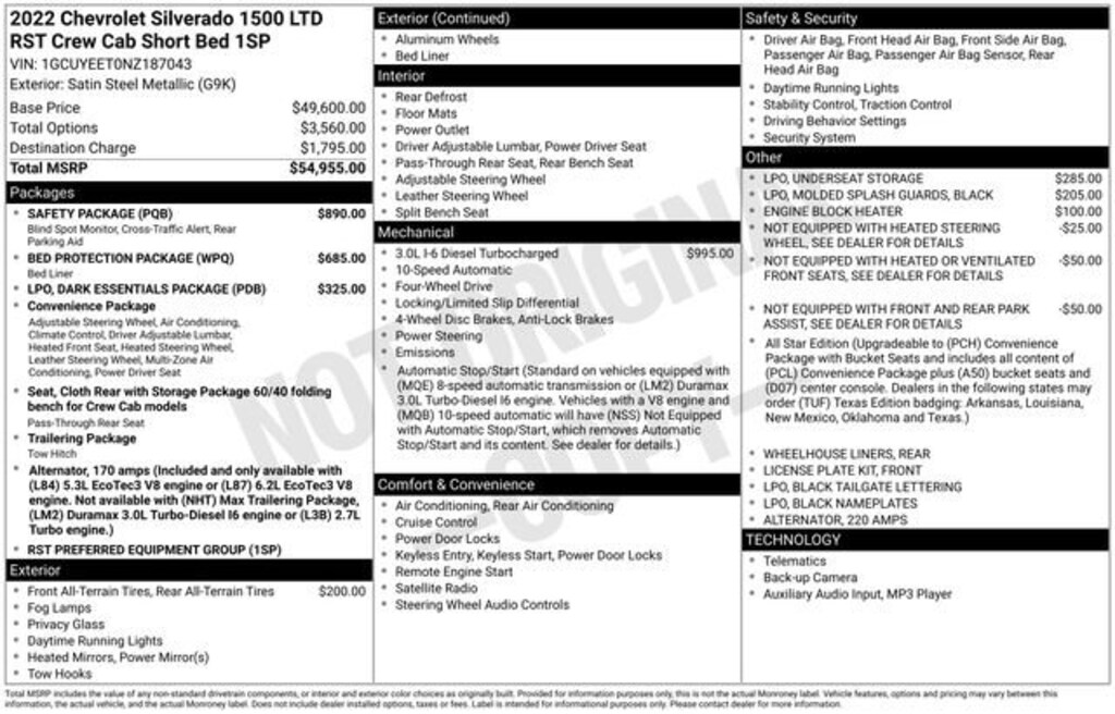 Used 2022 Chevrolet Silverado 1500 LTD RST Truck