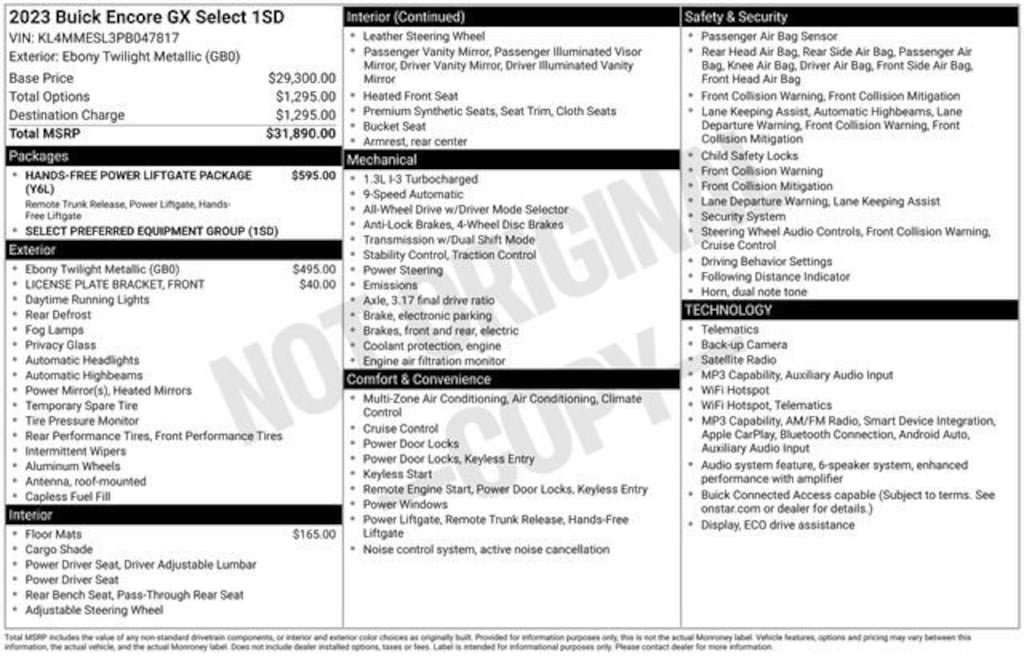 Used 2023 Buick Encore GX Select SUV