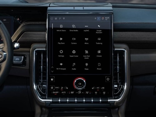 2025 GMC Yukon close up view of touchscreen
