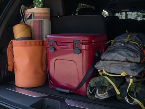 2025 Chevrolet Tahoe view of cargo area full of camping bags