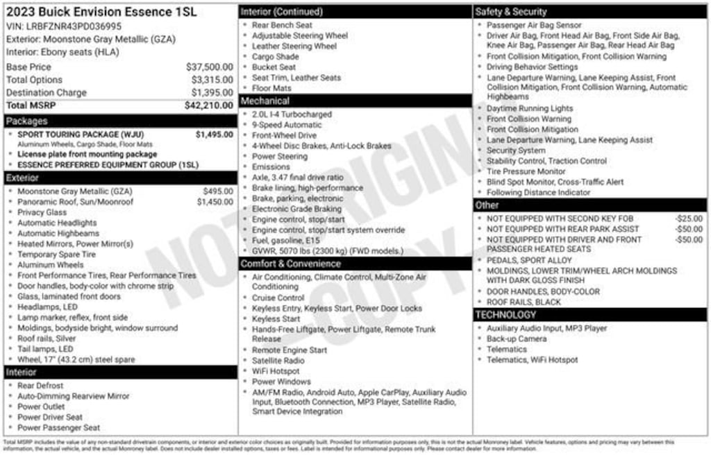 Used 2023 Buick Envision Essence SUV