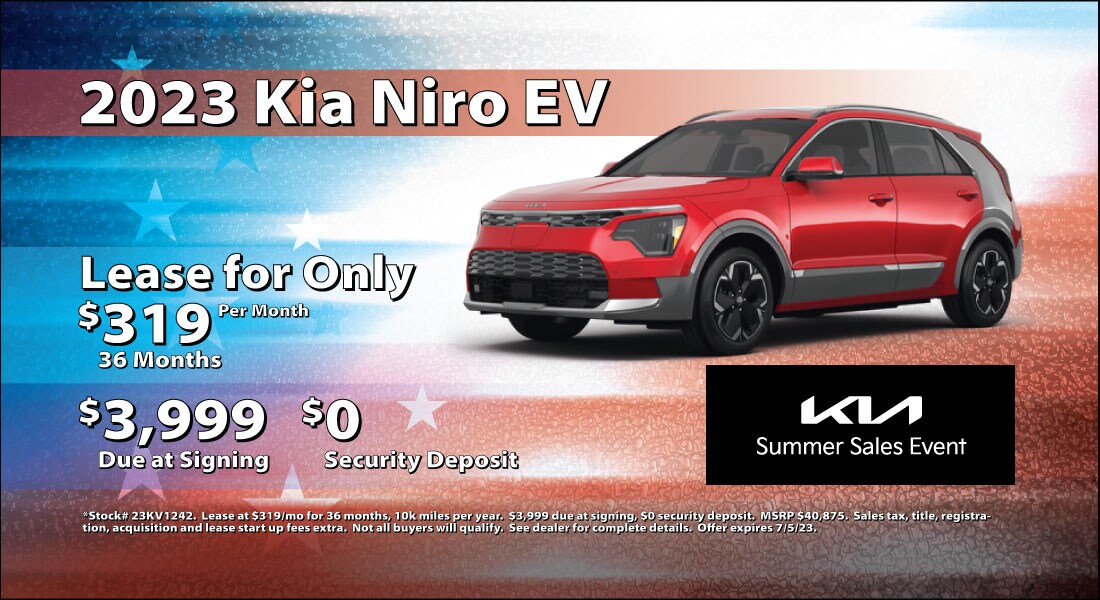 2023 Kia Niro EV Lease for $319/mo.