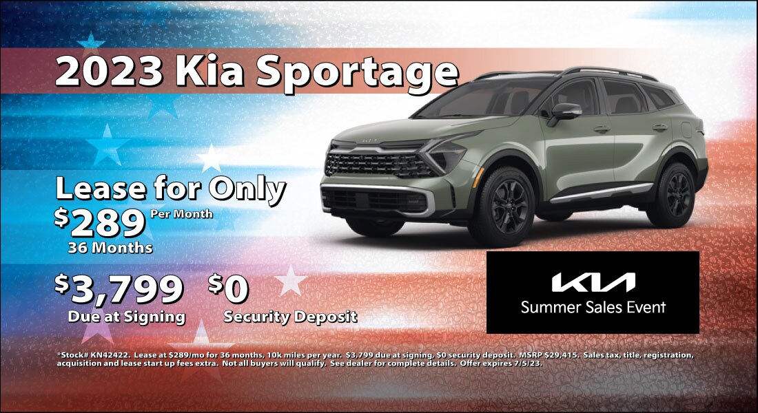 Lease a 2023 KIA Sportage for only $289/mo
