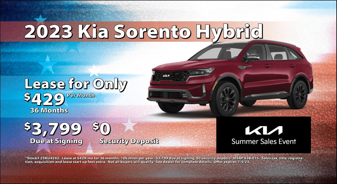2023 Kia Sorento Hybrid Lease for $429/mo