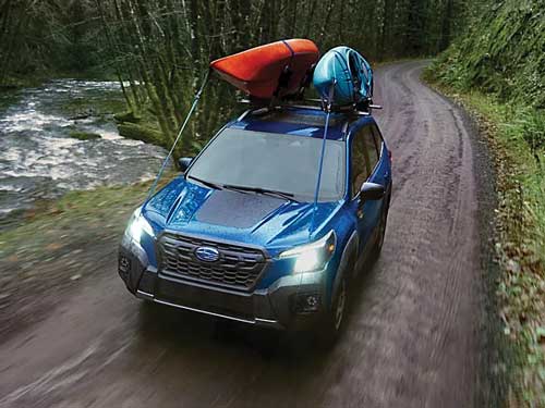 2024 Subaru Forester carrying camping gear