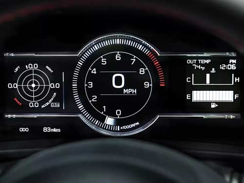 2023 Subaru BRZ digital instrument cluster