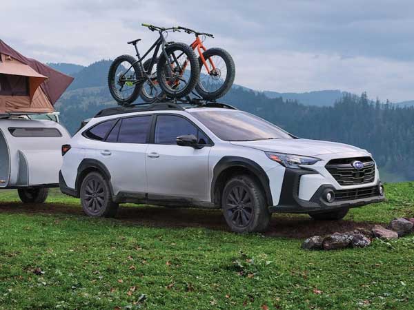 New 2024 Subaru Outback on a camping trip