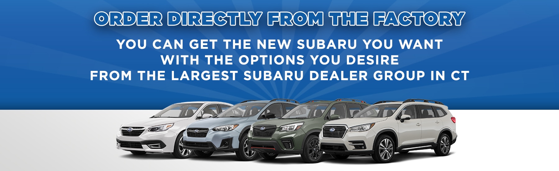 Premier Subaru can help you Order a Subaru Direct from the Factory, don't settle for the inventory that's left