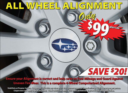Get an all wheel alignment for $99
