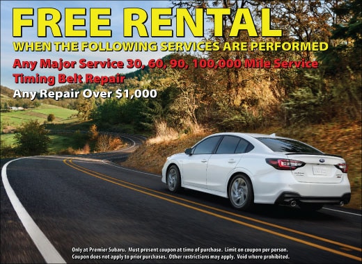 Get a Free rental with any major service repair