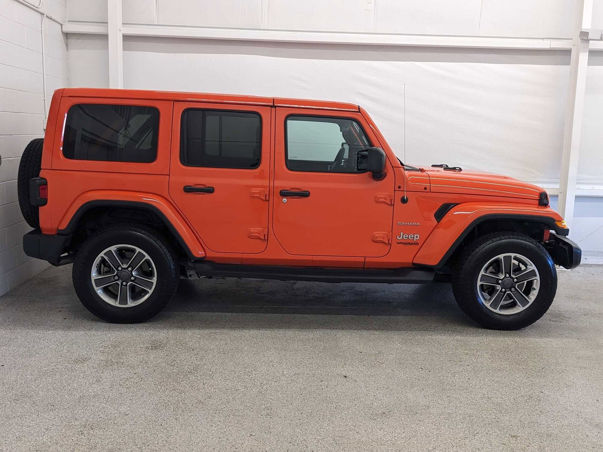 Used 2018 Jeep All-New Wrangler Unlimited Sahara with VIN 1C4HJXENXJW205725 for sale in Branford, CT