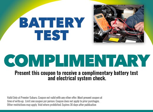 Premier Subaru Service - Complimentary Battery Test